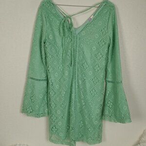 Mint Green Lace Women Top